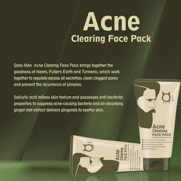 Qraa Men Acne Clearing Face Pack 100 Gm
