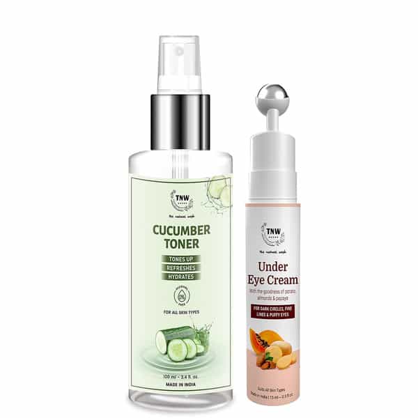 Tnw The Natural Wash Combo Of Cucumber Toner & Under Eye Cream