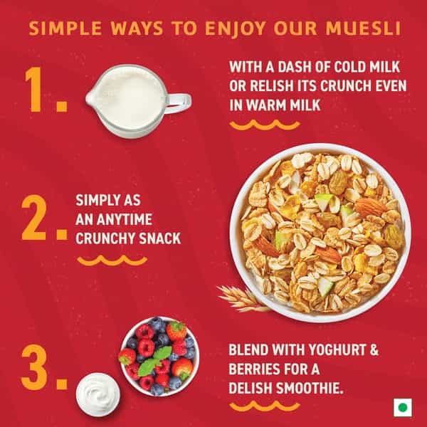Bagrrys Crunchy Muesli Crunchy Oat Clusters With Almondsraisins & Honey 500G