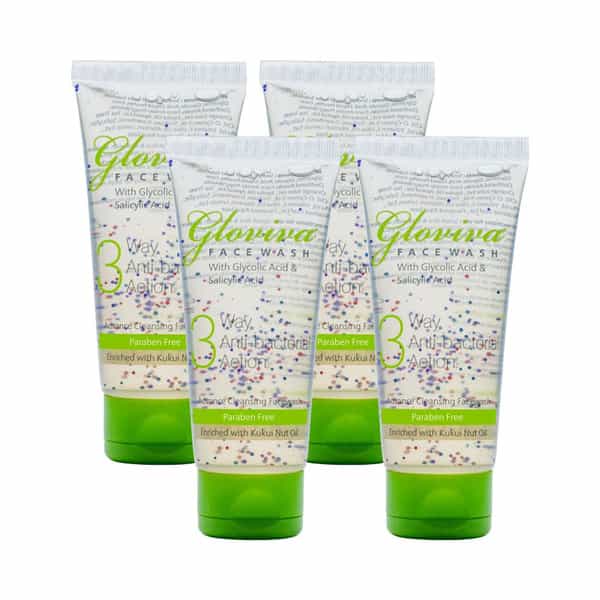 Gloviva 3 Way Antibacterial Face Wash 100 Ml | Salicylic Acid 0.5 % | Soap Free (Pack Of 3)