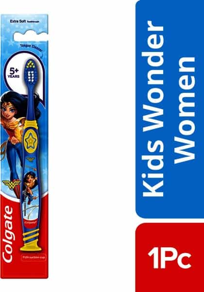 Colgate Kids Wonder Woman Extra- Soft Toothbrush (5+ Years) - 1 Pc