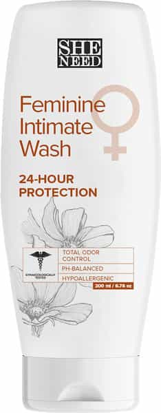 Sheneed 24 Hours Protection Feminine Intimate Wash - 200 Ml