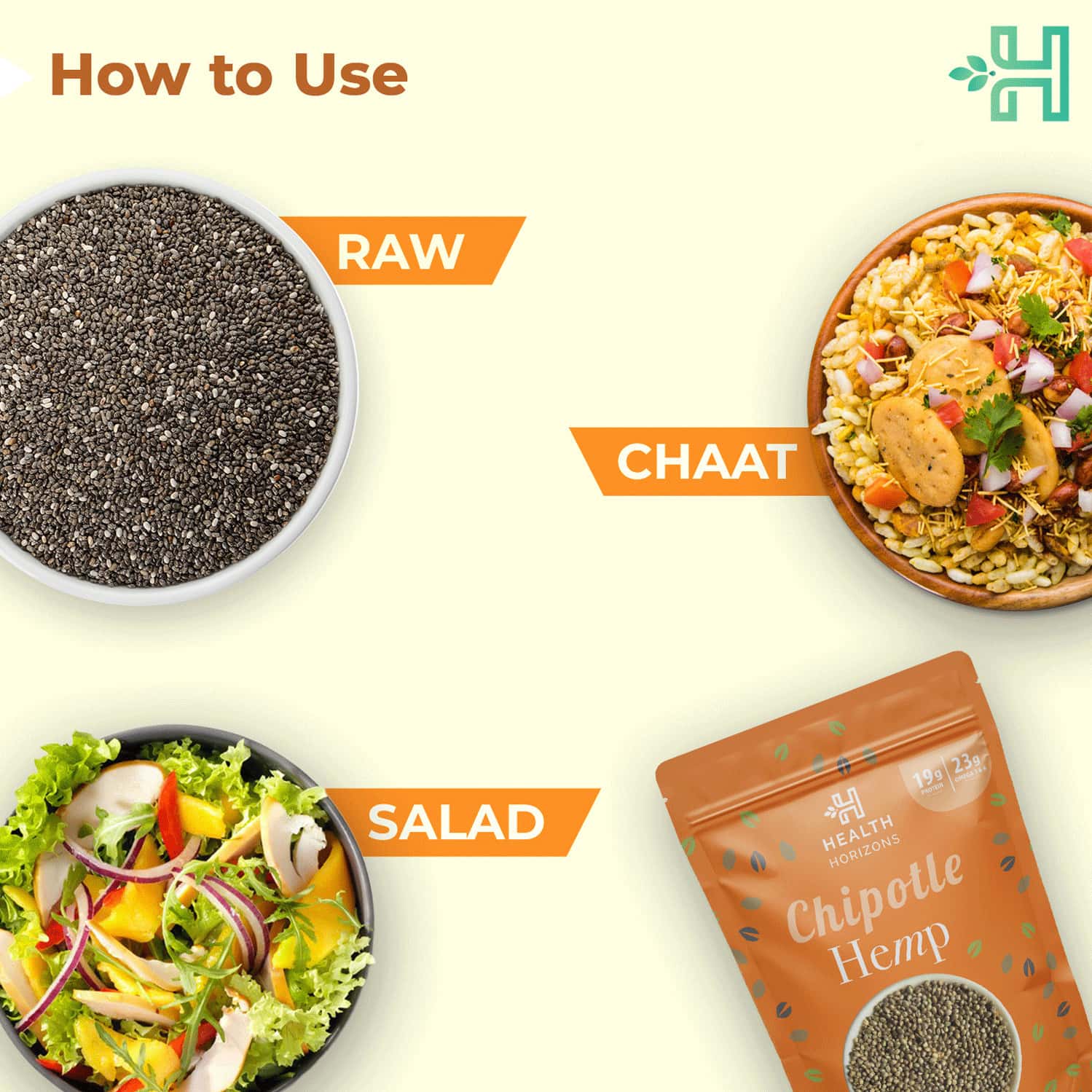 Buy HEALTH HORIZONS ROASTED HEMP SEEDSOMEGA 6 & 3, FATTY ACIDS