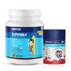 Gritzo Supermilk Growth+ (2-6y Boy & Girl) (Double Chocolate | 800g) With Super Gummies (Strawberry)