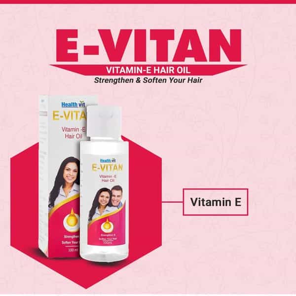Healthvit E-Vitan Vitamin E  Hair Oil  Bottle Of 100 Ml