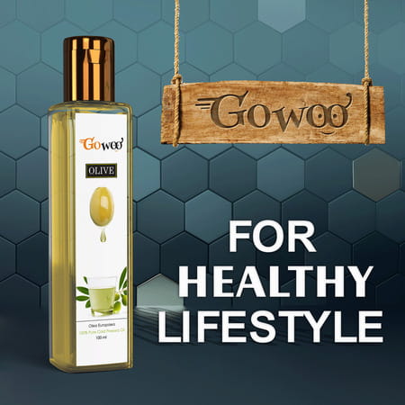 Go Woo 100% Pure Olive Oil Carrier Oil For Essential Oils 100 Ml