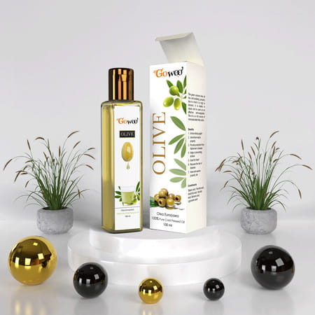 Go Woo 100% Pure Olive Oil Carrier Oil For Essential Oils 100 Ml