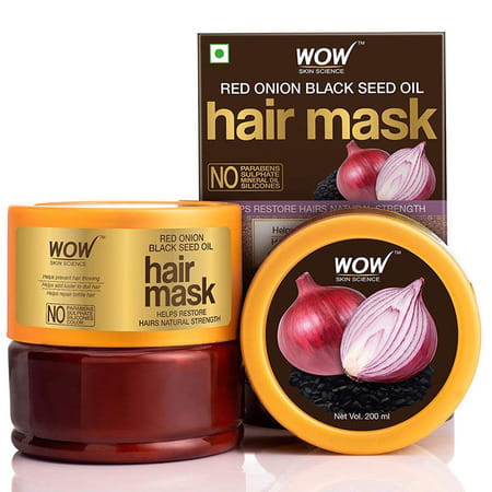 Wow Skin Science Red Onion Black Seed Oil Hair Mask|red Onion Seed Oil Extract, Black Seed Oil|200ml