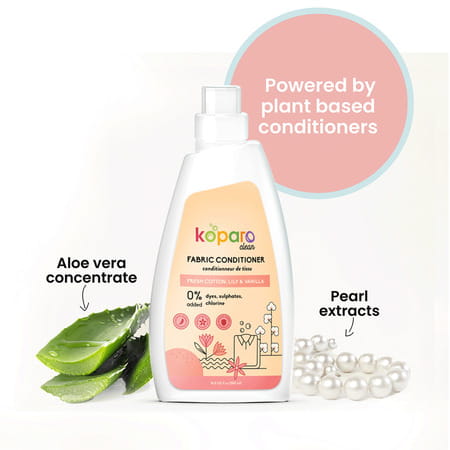 Koparo Fabric Conditioner - Fresh Cotton, Lily & Vanilla - Natural & Non Toxic, Soft & Shine-5 Liter