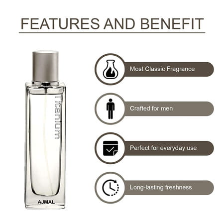 Ajmal Titanium Eau De Parfum 100Ml Perfume For Men And Carbon Eau De Parfum 100Ml Perfume For Men