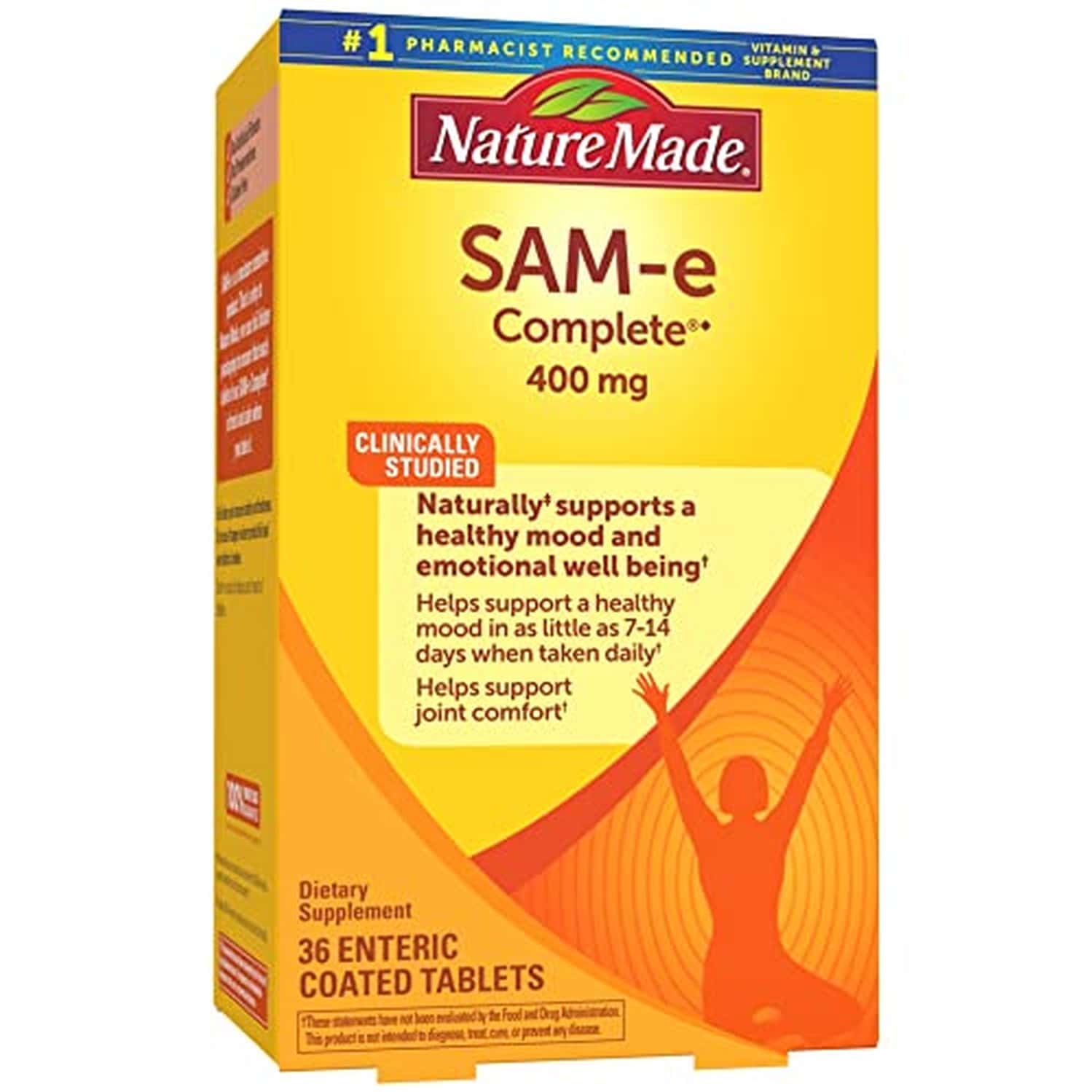 Nature Made Sam-e Complete 400 Mg | Dietary Supplement For Mood Support | 36 Tablets | 36 Day Supply