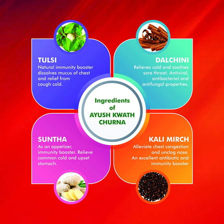 Baidyanath Nagpur Ayush Kwath Churna | Immunity Booster | Ayurvedic Respiratory -100 Gm (Pack Of 2)