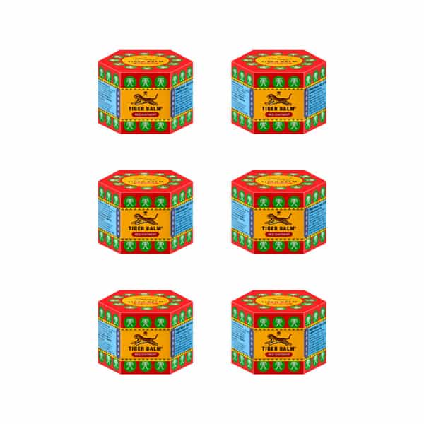 Tiger Balm Red Ointment | Ayurvedic Pain Relief Balm | 9Ml Each | Pack Of 6