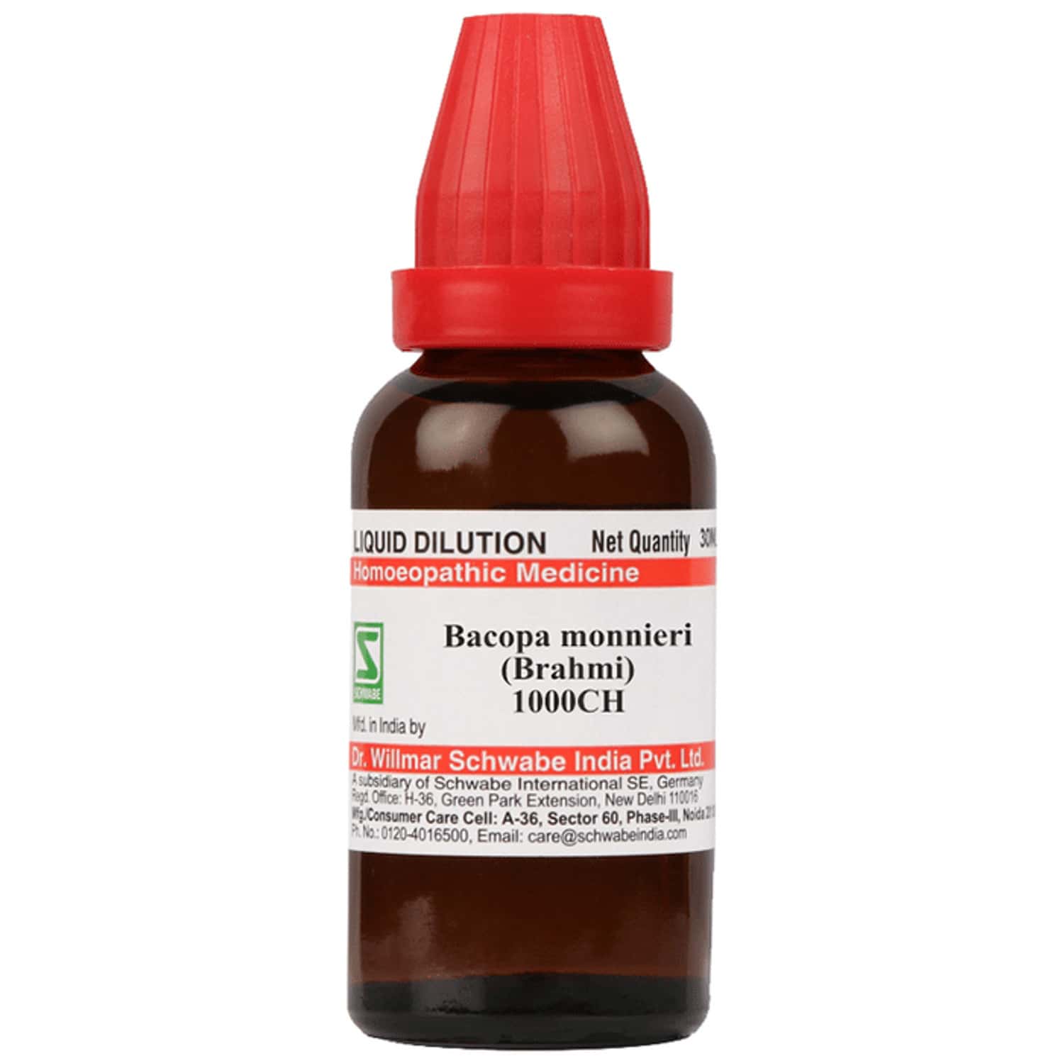 Dr. Willmar Schwabe India Bacopa Monnieri Dilution 1000 Ch 30 Ml