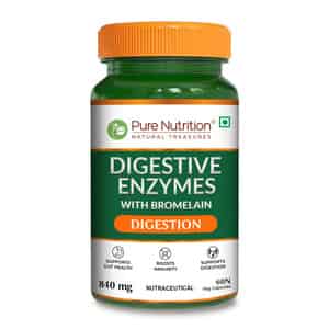 Pure Nutrition Digestive Enzymes Supports Digestion And Better Absorption Of Nutrients 60 Veg Caps