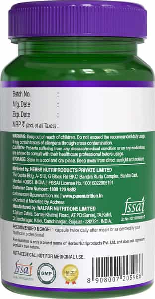 Pure Nutrition Digestive Enzymes Supports Digestion And Better Absorption Of Nutrients 60 Veg Caps