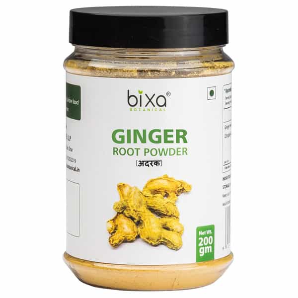 Bixa Botanical Ginger Powder- Cardiac & Respiratory Wellness | Alleviates Sore Throat & Cold(200G)