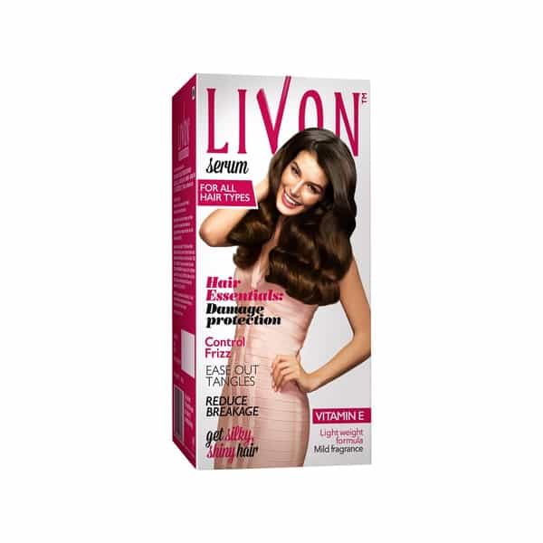 Marico Livon Serum For Frizz-Free Smooth Hair With Argan Oil & Vitamin E - 100 Ml