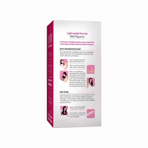 Marico Livon Serum For Frizz-Free Smooth Hair With Argan Oil & Vitamin E - 100 Ml