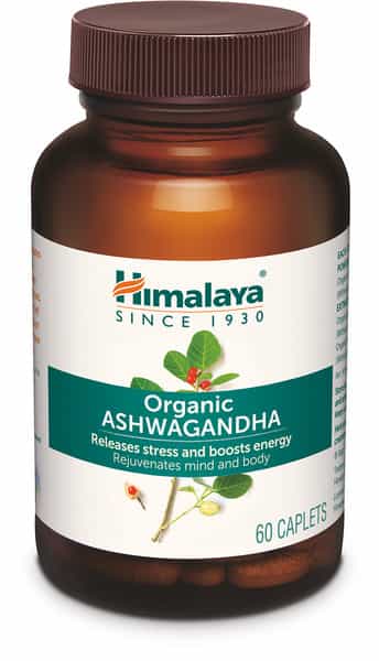 Himalaya Organic Ashwagandha | Releases Stress And Boosts Energy | Caplets | 60 No's