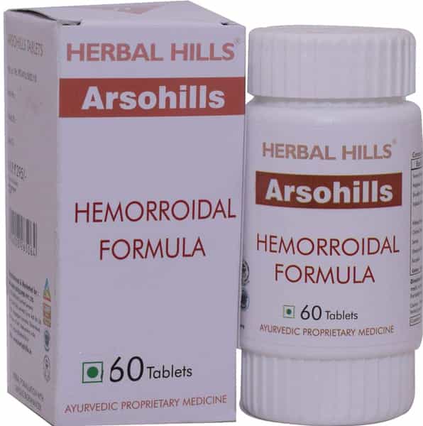 Herbal Hills Arsohills 60 Tablets (Pack Of 4) 500Mg Tablet For Piles - Natural Hemorrhoid Medicines.