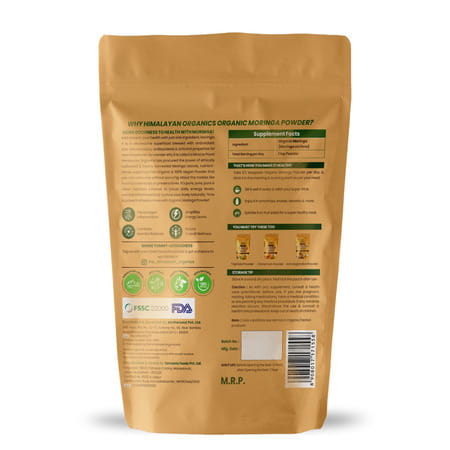 Himalayan Organics Organic Moringa | Powder | Packet | 350 Gm