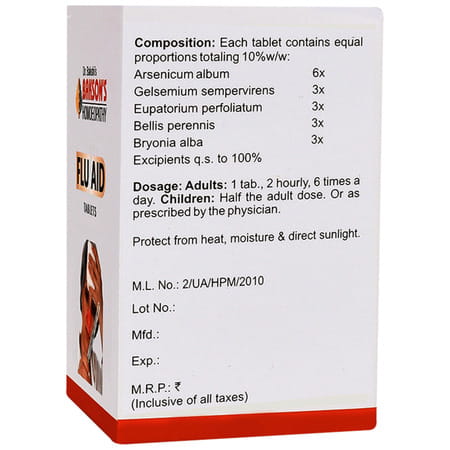 Baksons Homoeopathy Flu Aid Tablet 75 No'S