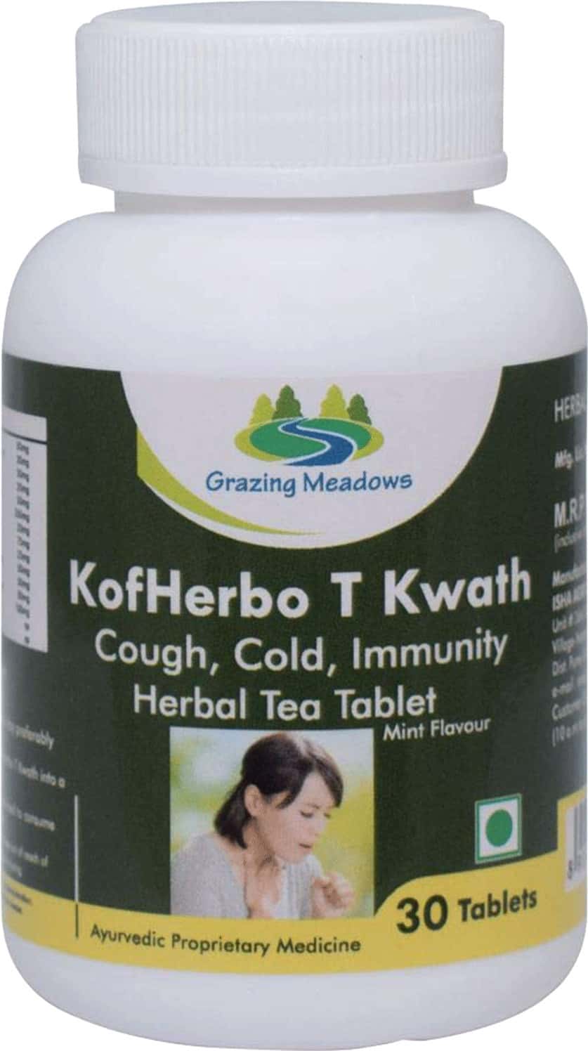 Grazing Meadows Kof Herbo Tablets - Pure And Natural 30 Tea Tablets (Pack Of 5)