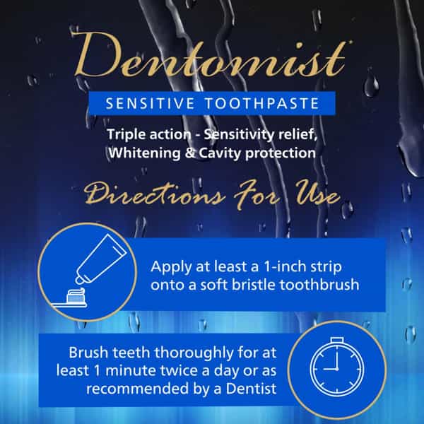Dentomist Sensitive Toothpaste - 100 Gm | Paraben Free | Complete Protection (Pack Of 2)