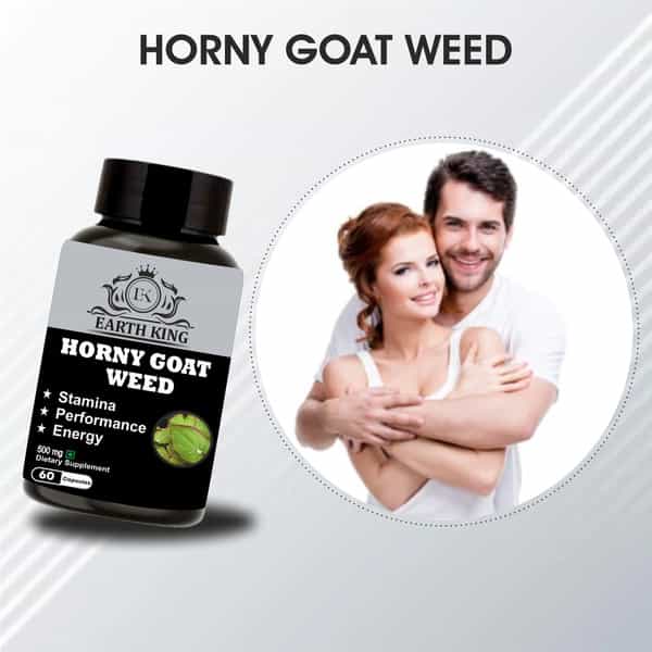 Earth King Horny Goat Weed Epimedium Extract With Maca Root Powde - 60 Capsules