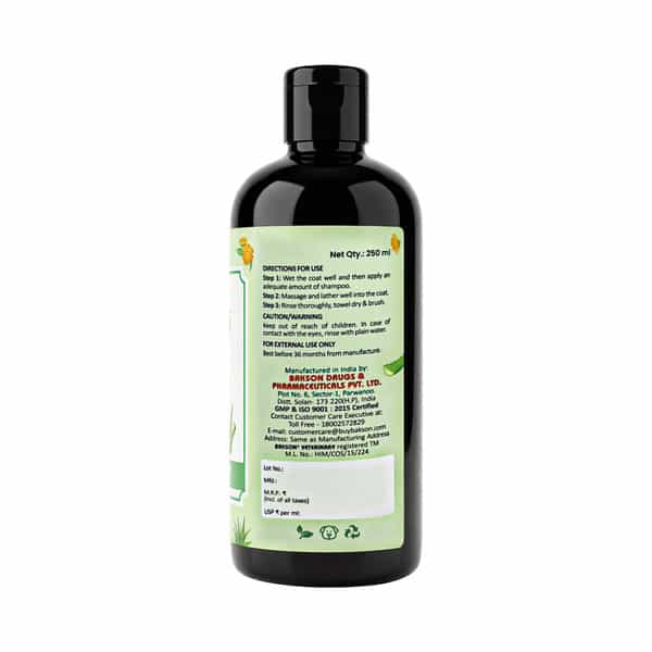 Bakson Veterinary Tick & Flea Medicated Shampoo| Paraben Free | For Dogs & Cats 250 Ml