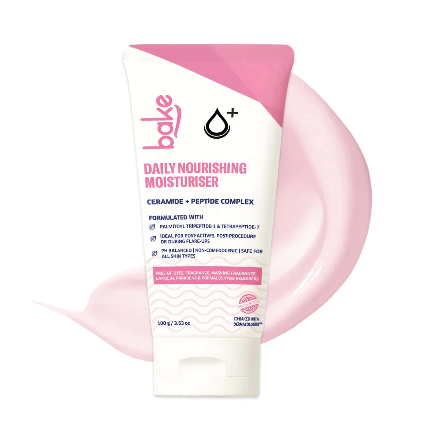 Bake Daily Nourishing Face Moisturizer With Peptides For 72hr Hydration & Repair (100g)