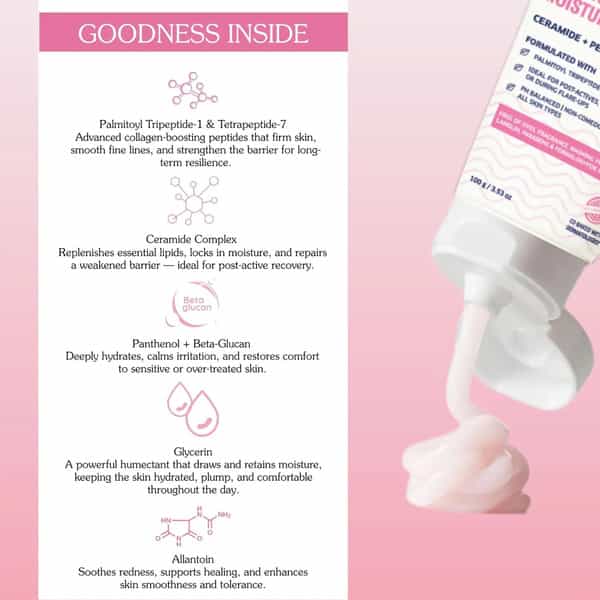 Bake Daily Nourishing Face Moisturizer With Peptides For 72Hr Hydration & Repair (100G)