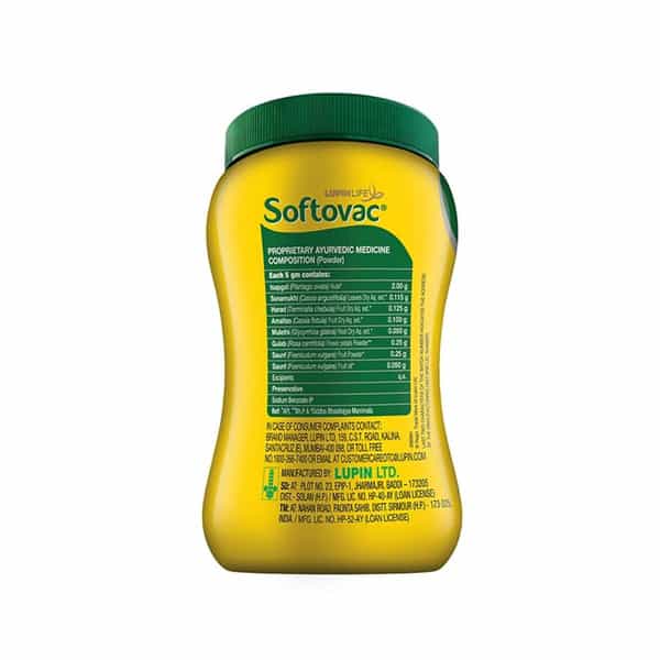 Softovac Bowel Regulator Powder 250Gm With Free Be One Strip Of 10 Capsules