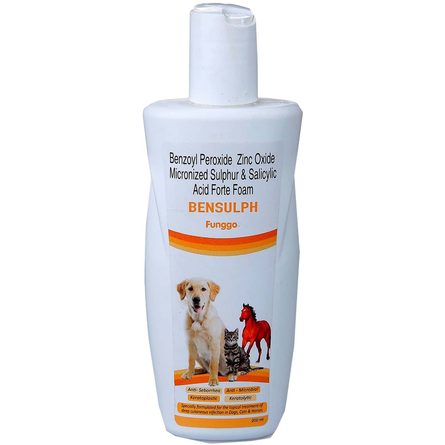 Buy BENSULPH ANTI SEBORRHEA MICROBIAL DOG, CAT AND HORSE SHAMPOO200 ML