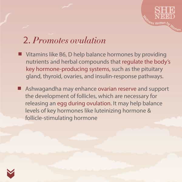 Sheneed Ovulation Booster Supplement For Women - To Boost Egg Quality-60Capsule (60 Capsules)
