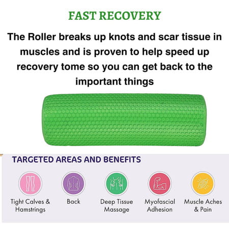 Healthtrek Foam Roller For Exercise (60 Cm) - Green