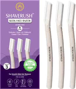 Mom & World Shaverush Sleek Face Razor 6 In One Made With Environment Friendlanti-slip (pack Of 3)