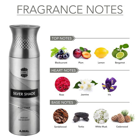 Ajmal 1 Silver Shade For Men And 3 Magnetize For Men & Women Deodorants Each 200ml Pack Of 4