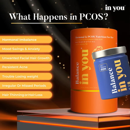 Balance In You-Pcos Supplement For Women With 40:1 Ratio Of Myo Inositol | Hormonal Balance