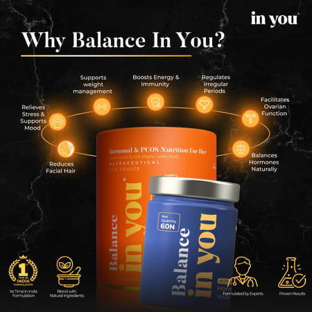 Balance In You-Pcos Supplement For Women With 40:1 Ratio Of Myo Inositol | Hormonal Balance