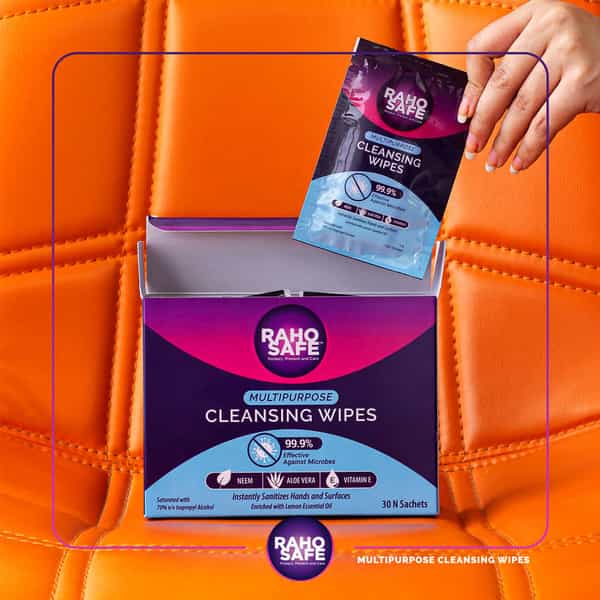 Raho Safe Multi Purpose Cleansing Wipes - Pack Of 30