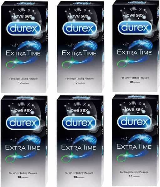 Durex Love Sex Extra Time Condoms For Longer Lasting Pleasure (60S)