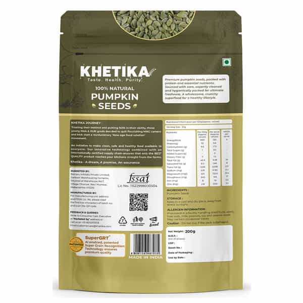 Khetika Premium Pumpkin Seeds 200G