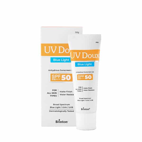 Brinton Uv Doux Blue Light Sunscreen Protection Gel Spf 50 Pa+++ Uva/Uvb | Unisex | 50G X Pack Of 3