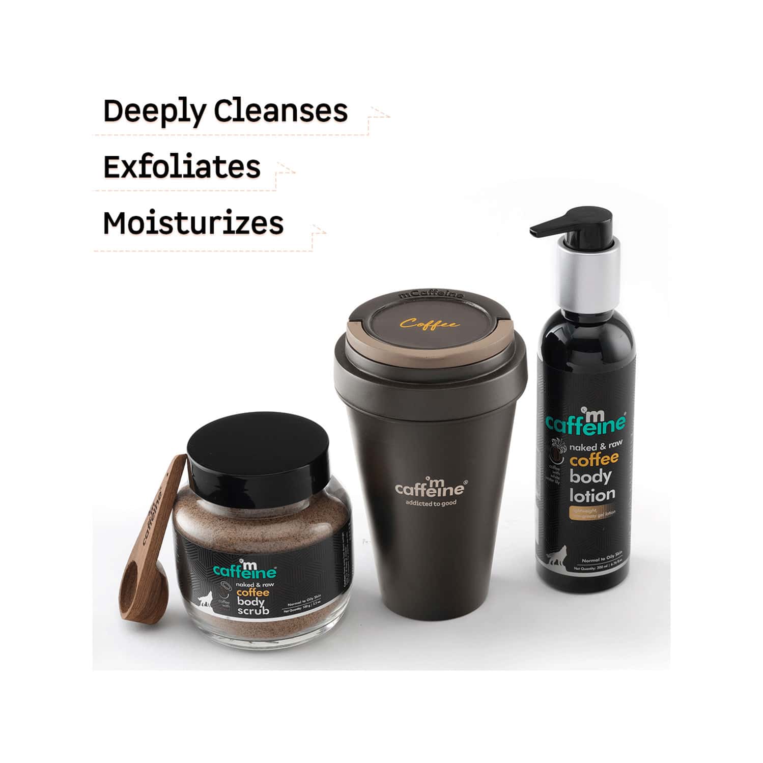 Buy MCAFFEINE COFFEE DEEP CLEANSING BODY KIT WITH BODY SCRUB, BODY WASH