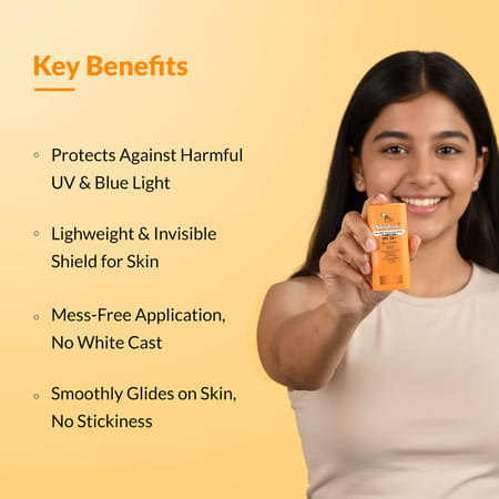 Fixderma Invisible Sunscreen Stick Spf 50 Pa++++ | Natural Finish | No White Cast & Non- Greasy 15g