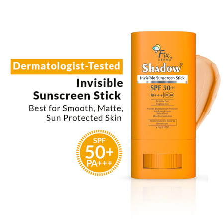 Fixderma Invisible Sunscreen Stick Spf 50 Pa++++ | Natural Finish | No White Cast & Non- Greasy 15g
