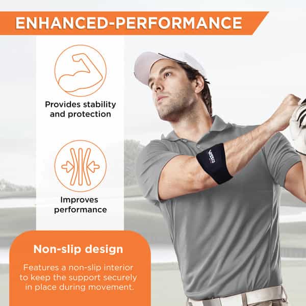 Vissco Tennis Elbow Support-Provides An Ideal Compression To The Strained Muscles Of The Elbow-Grey