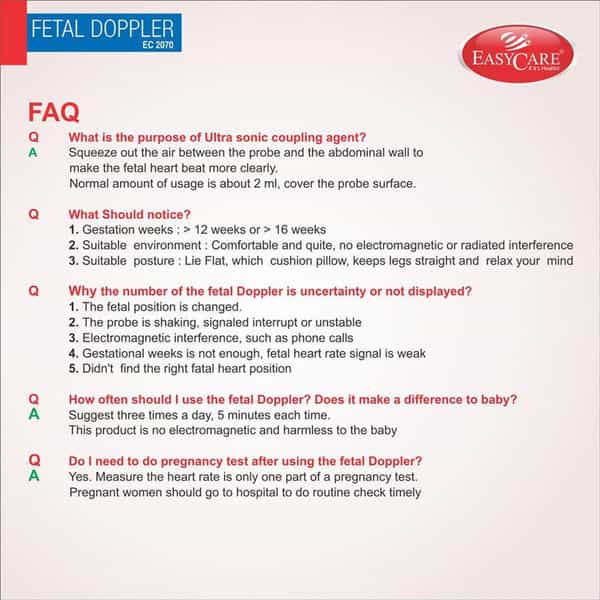 Easycare (German Tech.) Fetal Doppler - Ec2070